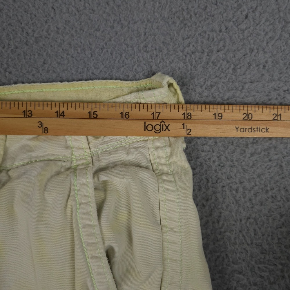 American Eagle Shorts Men 34 Yellow Tie Dye Cargo Distressed Grunge Baggy Skater - Picture 5 of 16